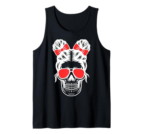 Stylischer Skull mit Schleife – Cooles Frauen Design Tank Top Stylischer Skull mit Schleife – Cooles Frauen Design Tank Top von DenoxVision
