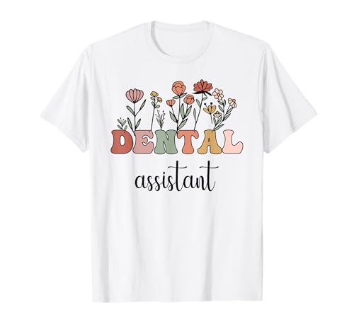 Zahnarzthelferin Wildblume Groovy Frauen T-Shirt Zahnarzthelferin Wildblume Groovy Frauen T-Shirt von Dental Assistant Wildflower Groovy Tees