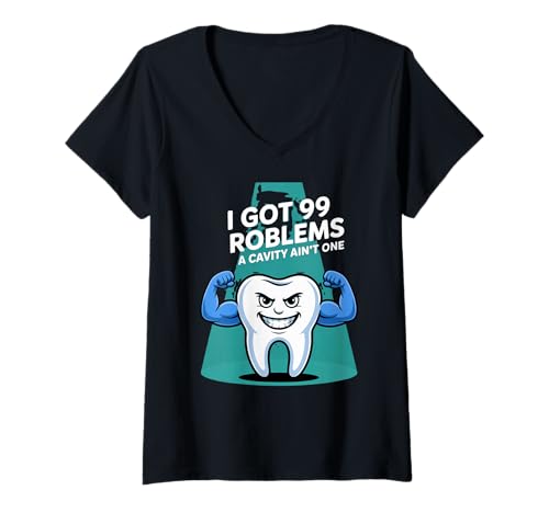 Damen Dental Assistant Must Haves Damen Zahnarzthelferin Zahnarzt T-Shirt mit V-Ausschnitt Damen Dental Assistant Must Haves Damen Zahnarzthelferin Zahnarzt T-Shirt mit V-Ausschnitt von Dental Hygiene Student Must Haves Dental Assistant