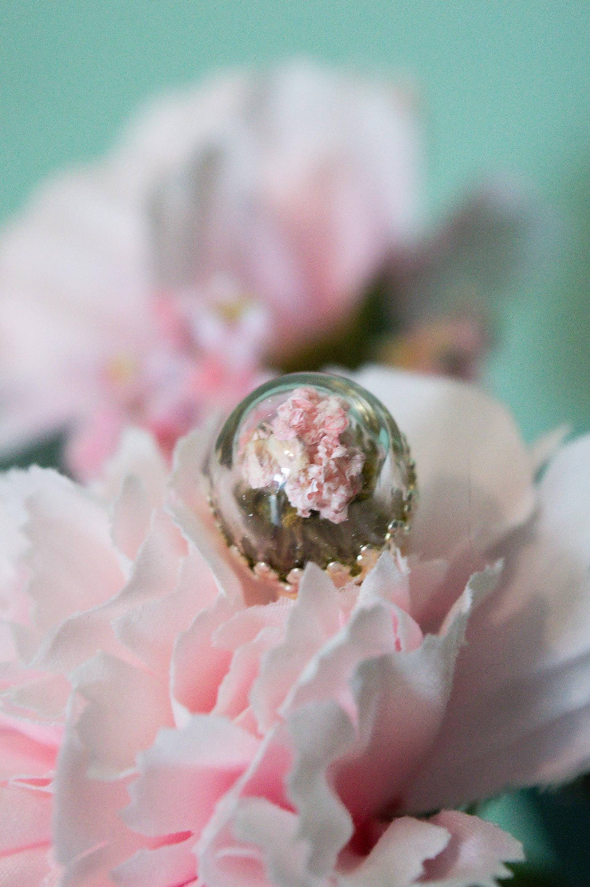 "Garden End" Ring - Kuppelring Mit Trockenblumen Und Moos "Garden End" Ring - Kuppelring Mit Trockenblumen Und Moos von DentellesSortileges