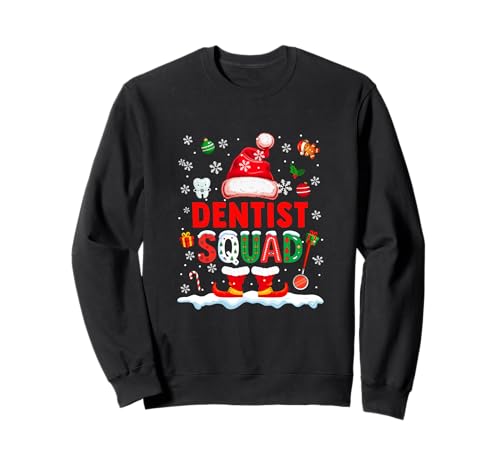 Dentist Squad Herren-Weihnachtsmann-Kostüm mit Schleife Sweatshirt von Dentist Christmas Costume