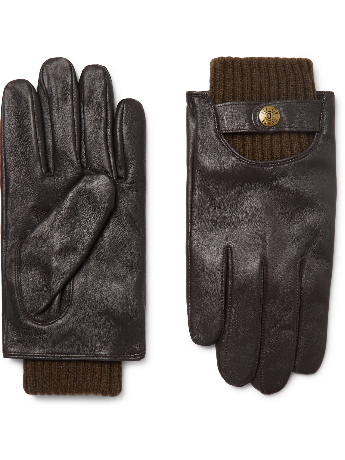 Dents - Buxton Touchscreen Leather Gloves - Men - Brown - L von Dents