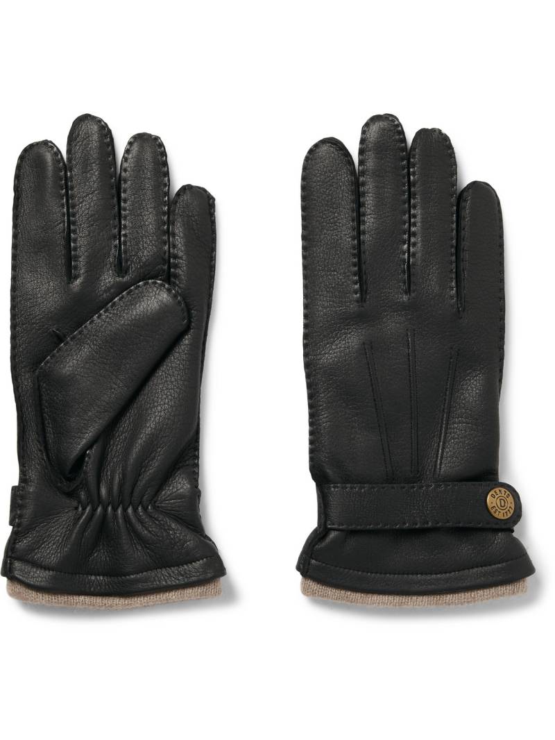 Dents - Gloucester Cashmere-Lined Leather Gloves - Men - Black - 8 von Dents