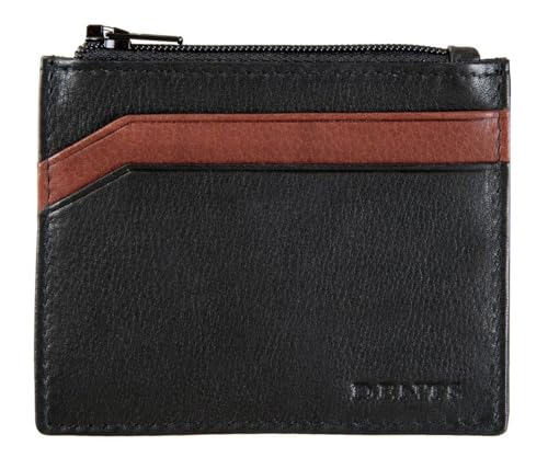 Dents Severn Herren Kartenhalter aus Leder, RFID-blockierend, Schwarz/Dunkelbraun von Dents