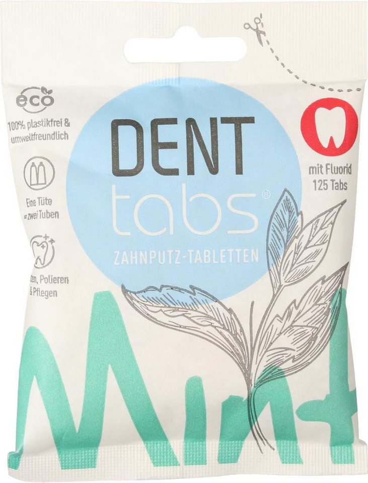 Denttabs Zahnpasta Zahnputztabletten - Mint mit Fluorid 125Stk 3er Pack Denttabs Zahnpasta Zahnputztabletten - Mint mit Fluorid 125Stk 3er Pack von Denttabs