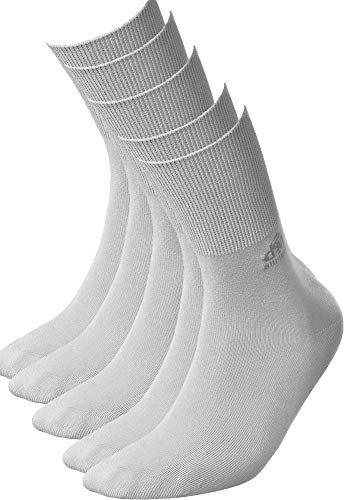 DeoMed Bamboo Socken Herren & Damen I komfortable medizinische Socken aus Bambus mit Sanitized Oberflächenveredelung I weiche Diabetikerstrümpfe ohne Naht u. Kompression I 5 Paar, Aschgrau 35-38 von DeoMed