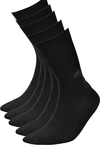 DeoMed Bamboo Socken Herren & Damen I komfortable medizinische Socken aus Bambus mit Sanitized Oberflächenveredelung I weiche Diabetikerstrümpfe ohne Naht u. Kompression I 5 Paar, Schwarz 39-42 von DeoMed