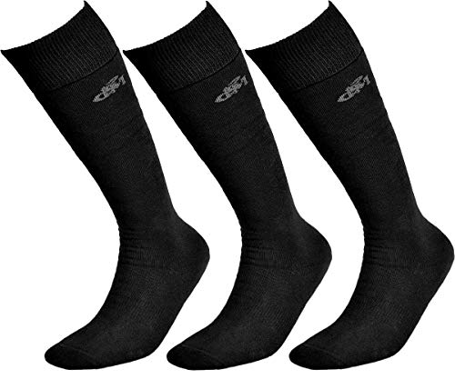 DeoMed Medic Deo® Long Diabetiker Kniestrümpfe Damen & Herren I medizinische Socken mit 3 Lagen Frottee I Extra weite Diabetikerstrümpfe ohne Naht und Kompression - 3 Paar (Schwarz, 38-40) von DeoMed