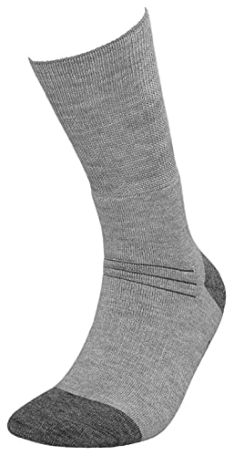 MedicDeo Silverwool Diabetikersocken mit Merinowolle und Silber wärmend antibakteriell für Damen und Herren Markenqualität (2 Paar: 35-37, grau) von DeoMed