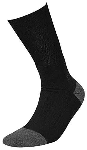 MedicDeo Silverwool Diabetikersocken mit Merinowolle und Silber wärmend antibakteriell für Damen und Herren Markenqualität (2 Paar: 38-40, schwarz) von DeoMed