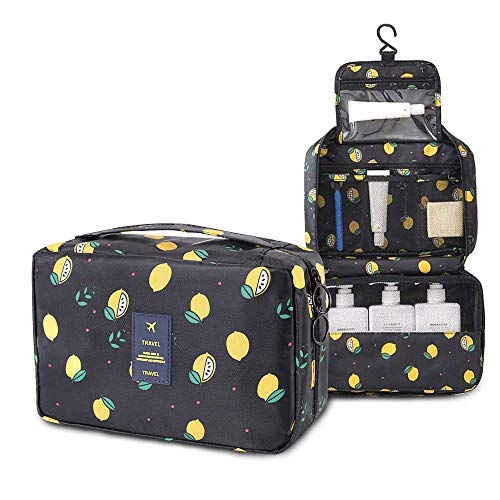 Reise Kosmetiktaschen,Hängender Wasserdichter Sammelbeutel Wäschebeutel Große Make up Tasche Kosmetischer Organisator für Damen Frauen Mädchen Lemon 22 * 45cm Polyester von Deolven