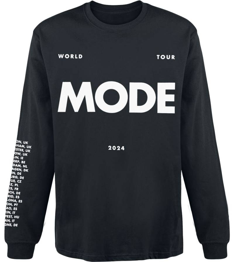Depeche Mode Langarmshirt - Black Longseeve Mode - S - für Männer - Größe S - schwarz  - Lizenziertes Merchandise! von Depeche Mode