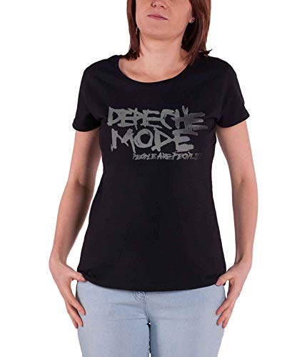 Depeche Mode T Shirt People Are People Nue offiziell Damen Skinny Fit Schwarz S von Depeche Mode