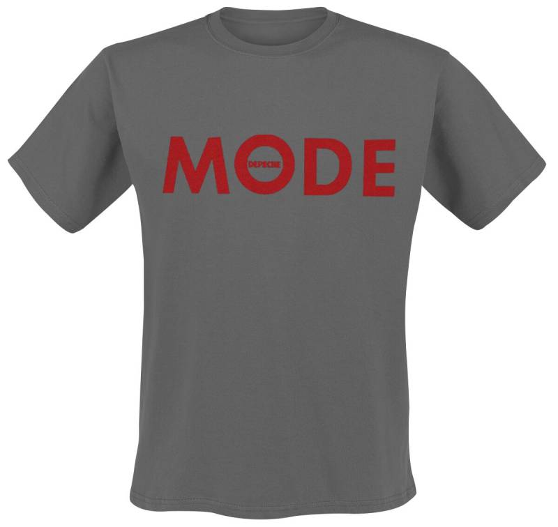 Depeche Mode T-Shirt - Red Logo - S bis 4XL - für Männer - Größe S - charcoal  - Lizenziertes Merchandise! von Depeche Mode