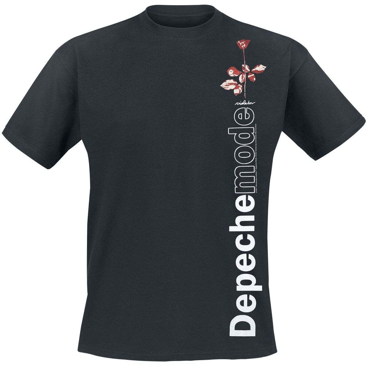 Depeche Mode T-Shirt - Violator Side Rose - S bis XXL - für Männer - Größe L - schwarz  - Lizenziertes Merchandise! von Depeche Mode