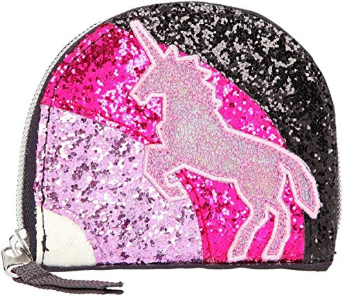 Depesche 10663 Portemonnaie mit Glitzer, Ylvi und die Minimoomis, anthrazit, ca. 2 x 11,5 x 10 cm von Depesche