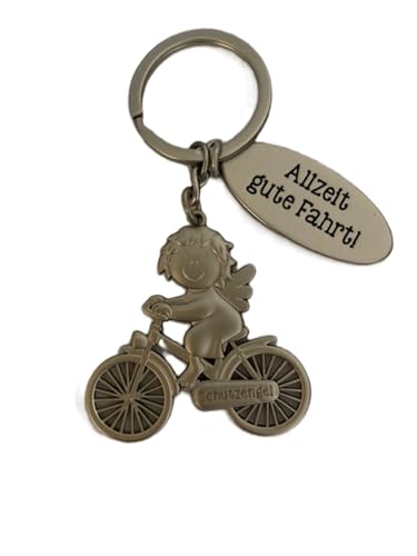 Depesche 11343-11 Schutz-Engel Schlüssel-Anhänger für Männer und Frauen aus Metall, Glücksbringer für Fahrrad-Fahrer, kleines Geschenk für die Liebsten unterwegs von Depesche