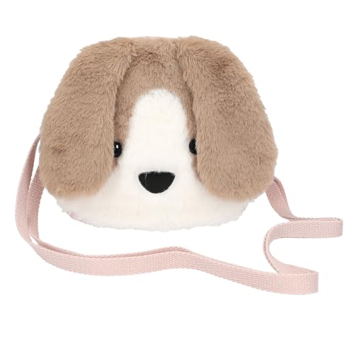 Depesche 13129 Princess Mimi Milo - Mini Umhängetasche in Rosa, mit Hunde Motiv und Blumen Muster, Tasche mit verstellbarem Schultergurt von Depesche