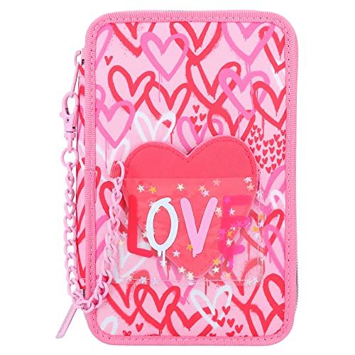 Depesche 3-Fach Federtasche TOPModel ONE Love pink von Depesche
