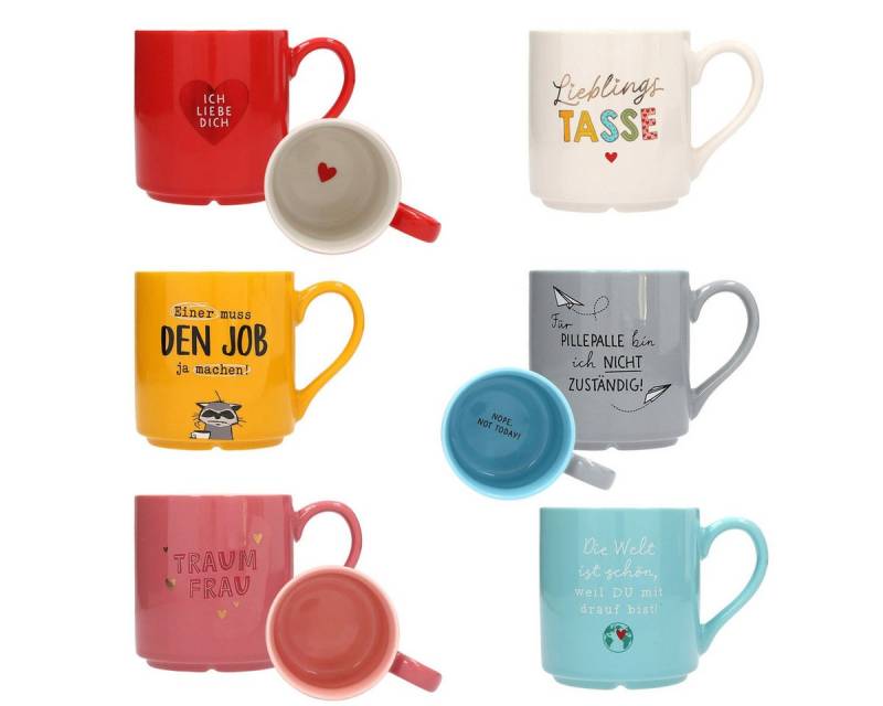 Depesche Kinder-Etui Lieblingsbecher - Porzellan Tasse mit Spruch (Zufälliges Motiv) von Depesche