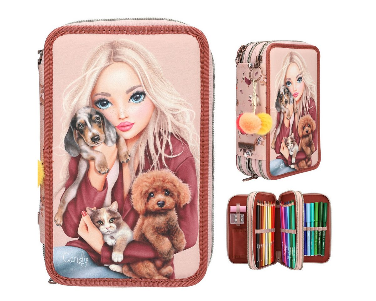 Depesche Kinder-Etui TOPModel 3 Fach Federtasche FUR EVER FRIENDS von Depesche