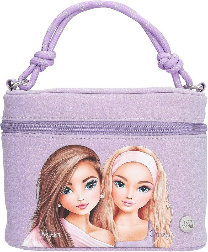 Depesche Kosmetikkoffer TOPModel Kosmetikkoffer Beauty and Me - Glitzer Lila mit Spiegel von Depesche