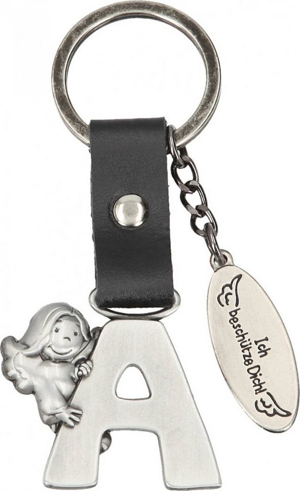 Depesche Schlüsselanhänger Schutzengel Buchstabe Alphabet Anhänger Beschützer Talisman, A B C D E F G H I J K L M N O P R S T U V W X Y Z von Depesche