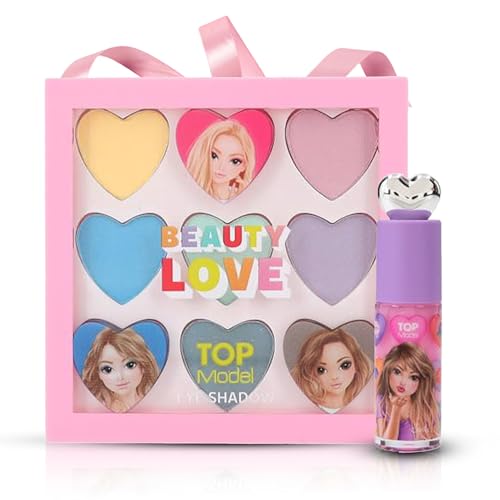 TOPModel Lipgloss Glow BEAUTY and ME1 Stück + TOPModel Beauty and Me Lidschatten Palette Kinderfreundliche Schminke für Mädchen! von Depesche