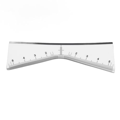 100 Stück Augenbrauen-Lineal-Aufkleber, Einweg-Augenbrauen-Mapping-Lineal-Aufkleber, V-förmige Augenbrauen-Lineal-Schablonen-Aufkleber, Augenbrauen-Messwerkzeug von Depisuta