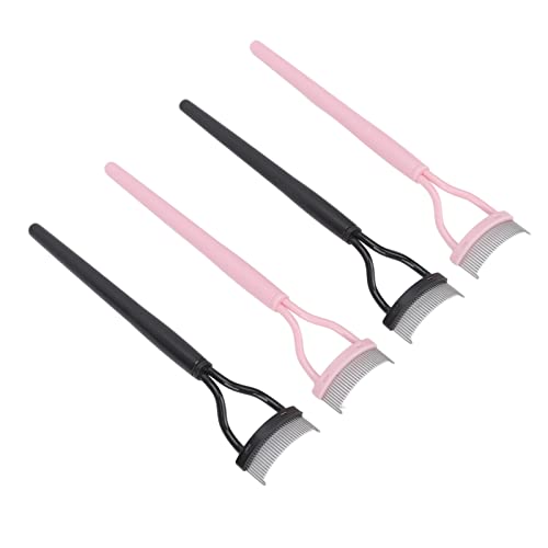 Depisuta Eyelash -Separator Edelstahlzähne Tragbarer Kamm für Mascara -Wimperndefinierer mit Abdeckung 4PCs für Make up Künstler Kosmetikpinsel Werkzeug von Depisuta
