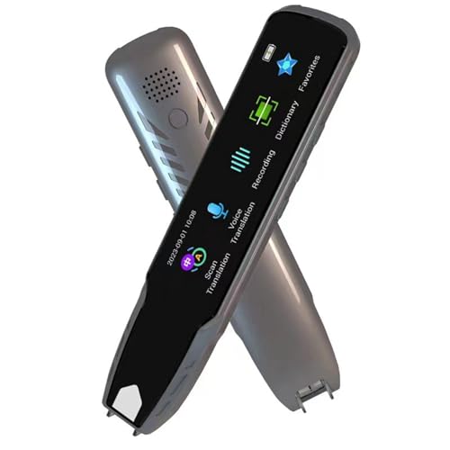 Scan-Reader-Stift, Tragbarer Stift-Scanner, Text-zu-Sprache-Gerät, 112 Sprachen, 2-Wege-Sofort-Wireless-WiFi-OCR-Digital-Übersetzungsstift mit Rekorder-Wörterbuch für Legasthenie von Depisuta