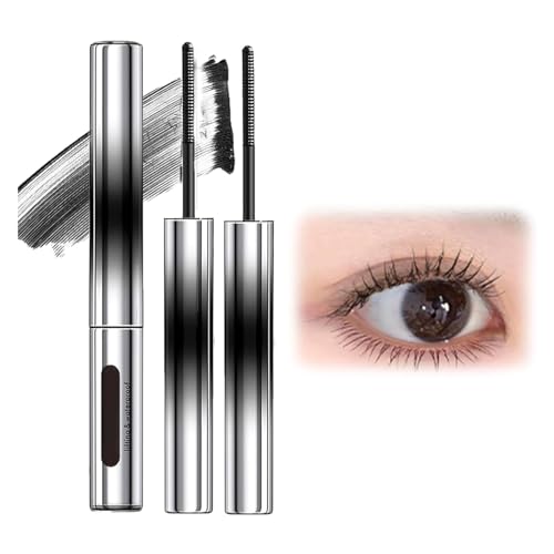 3D Curling Wimpernbügeleisen Mascara, Puppe Mascara, Puppe Eisen Pinsel Mascara, Waschbar Extra Slim Metall Borstenlose Mascara, Puppe Lockenstab Mascara (2PC) von Depploo