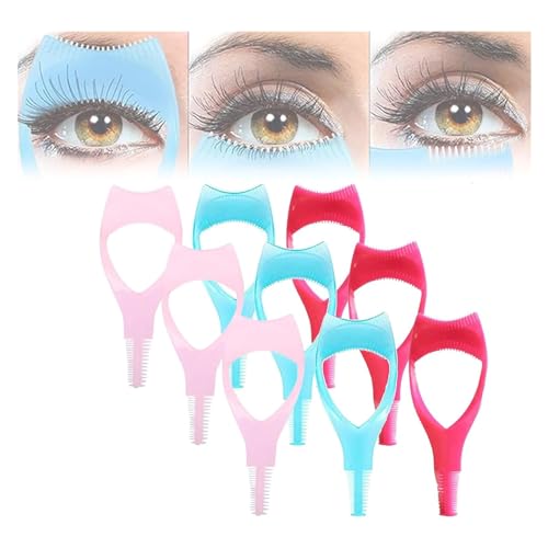 Mascara Shield Applikator Guard, 3 in 1 Wimpern Werkzeuge Mascara Shield Applikator Guard, 3 in 1 Wimpernwerkzeuge Mascara Schild, wiederverwendbarer Wimpernapplikator Werkzeug Schutz für Mascara (MIX von Depploo