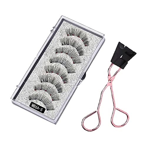 Reusable Magnetic Eyelash Kit, 3D Reusable Self Adhesive Magnetic Eyelashes Without Eyeliner or Glue, Natural Look, Black, Easy Put on, Waterproof Fake Eyelashes. (F) von Depploo