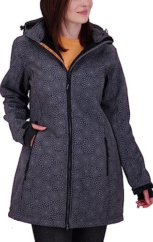 Deproc Active Damen Gefütterter Softshellmantel Kurzmantel mit abnehmbarer Kapuze Softshelljacke Übergangsjacke KEELE Peak von Deproc Active