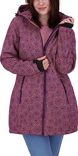 Deproc Active Damen Gefütterter Softshellmantel Kurzmantel mit abnehmbarer Kapuze Softshelljacke Übergangsjacke KEELE Peak von DEPROC-Active