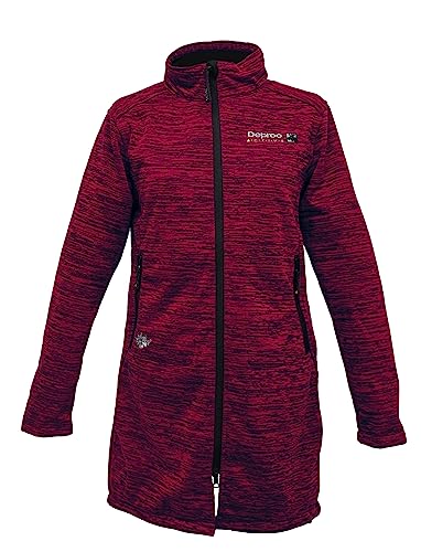 Deproc Active Damen Leichter Softshellmantel Kurzmantel Windstopper Softshelljacke Übergangsjacke ELMSDALE Long II Strickfleecemantel, Berry, 42 von Deproc Active