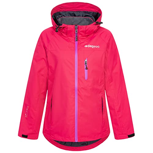 Deproc Active Damen Regenjacke Outdoorjacke mit Kapuze Atmungsaktiv Wasserdicht Wetterfest Windbreaker Übergangsjacke DURELL WOMEN von DEPROC-Active