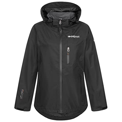 Deproc Active Damen Regenjacke Outdoorjacke mit Kapuze Atmungsaktiv Wasserdicht Wetterfest Windbreaker Übergangsjacke DURELL WOMEN von Deproc Active