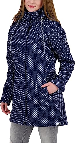 Deproc Active Damen Softshellmantel Kurzmantel mit Kapuze Gefüttert Softshelljacke Übergangsjacke TWIN PEAK DT von Deproc Active