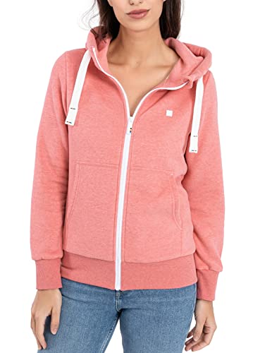 Deproc Active Damen Sweatjacke Mit Kapuzenjacke Zip Fleecejacke Windbreaker Hoodie Reißverschluss Finjacmyk Kapuzenpullover, Rosé, 36 EU von Deproc Active