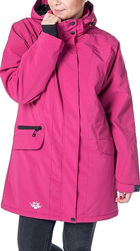 Deproc Active Damen Winterjacke Skijacke mit abnehmbarer Kapuze Gefüttert Wasserdicht Wetterfest Windbreaker Übergangsjacke Parka DAWSN II von DEPROC-Active