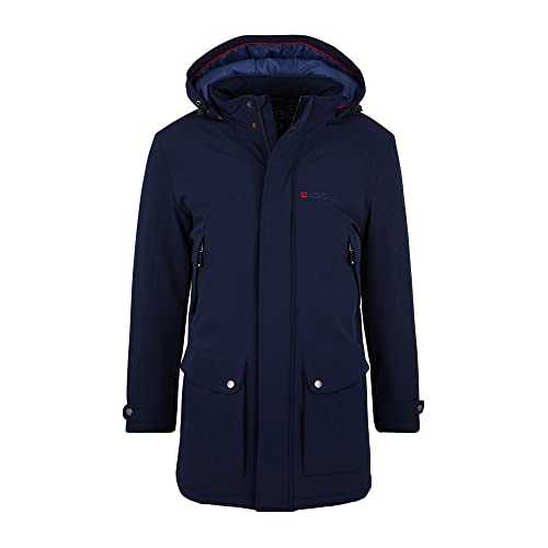 Deproc Active Herren Herren Parka mit Kapuze Wasserdicht Wetterfest Windbreaker Übergangsjacke Diamond Peak Men Regenjacke, Navy, XXL EU von DEPROC-Active