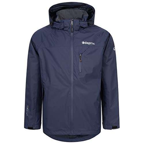 Deproc Active Herren Regenjacke Outdoorjacke mit Kapuze Atmungsaktiv Wasserdicht Wetterfest Windbreaker Übergangsjacke DURELL MEN von Deproc Active