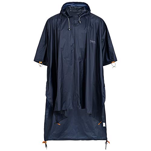 Deproc Active Herren Wasserdichter Regenmantel Cornwall Poncho Uni Regenponcho, Navy, 5XL Größen von DEPROC-Active