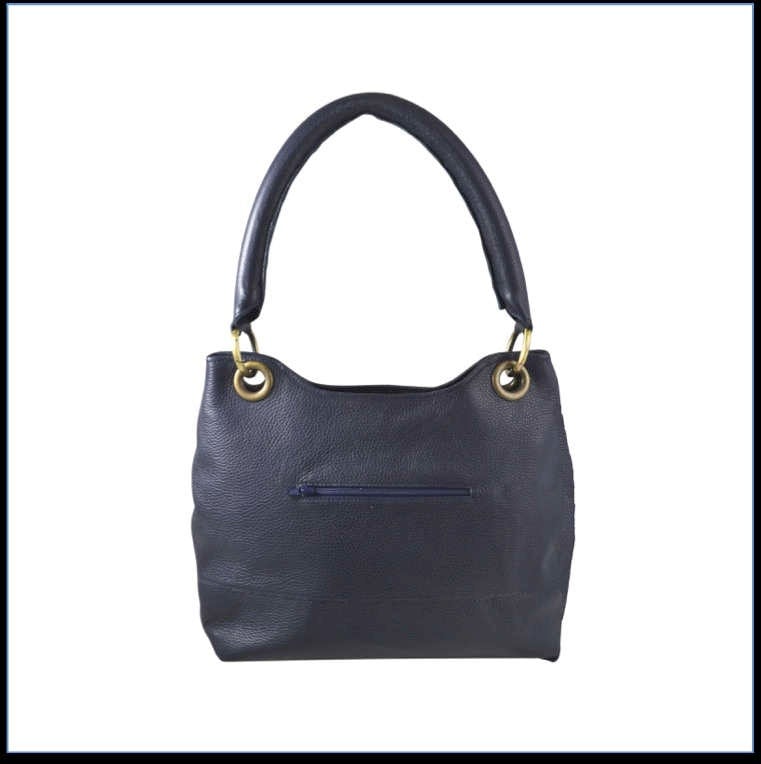 Handgefertigte Mittelgroße Umhängetasche Aus Luxusleder Mit Extra Breitem Griff Und Reißverschlusstaschen Innen Außen von DepsterDesign