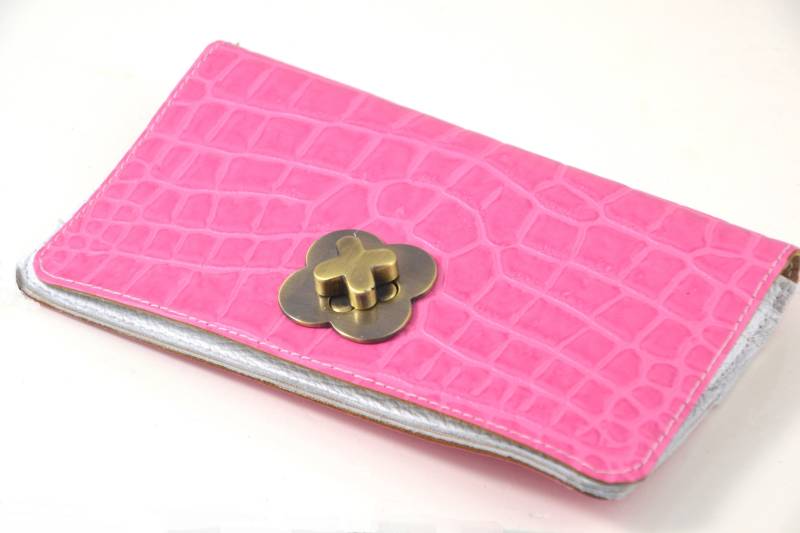 Handgemachte Luxus Kupplung Brieftasche Aus Echtem Rindsleder, Mit Separaten Kleinen Brieftasche. Für Kreditkarte, Geld, Reisepass Und Telefon von DepsterDesign