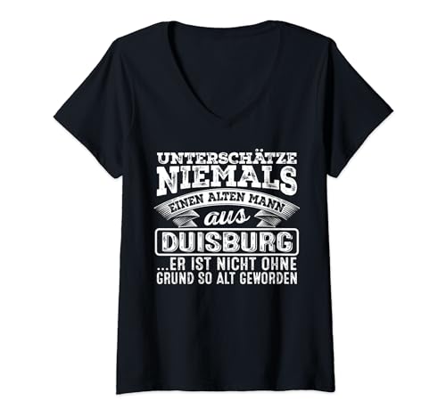 Damen Der Alte Mann Aus Duisburg T-Shirt mit V-Ausschnitt Damen Der Alte Mann Aus Duisburg T-Shirt mit V-Ausschnitt von Der Alte Mann Aus Duisburg