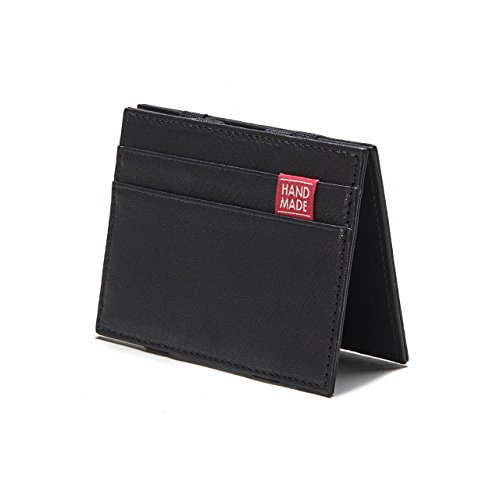 Magic Wallet – DER FLACHMANN Geldbeutel – Herren Geldbörse aus schwarzem Echtleder von Der Flachmann