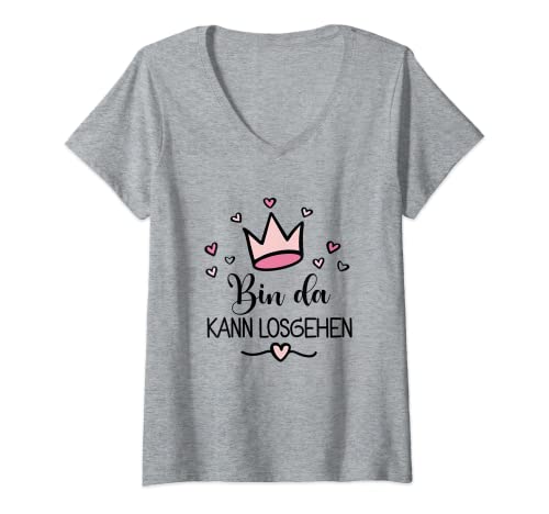 Damen Bin Da Kann Losgehen Mädelsabend T-Shirt mit V-Ausschnitt Damen Bin Da Kann Losgehen Mädelsabend T-Shirt mit V-Ausschnitt von Der Freche Mädels Zicken Geschenke Club